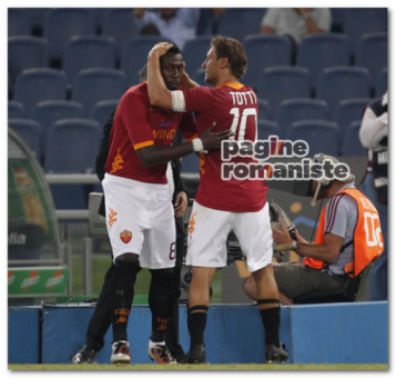 Totti Okaka sostituzione Roma-Slovan PR