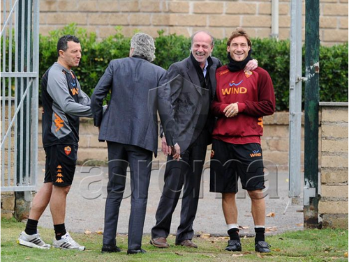 Sabatini Totti Baldini allenamenti Roma asroma