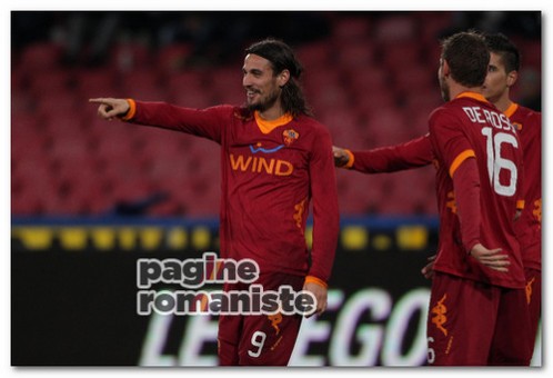 esultanza gol Osvaldo Napoli-Roma PR