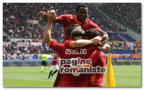 abbraccio gol Osvaldo Roma-Roma PR