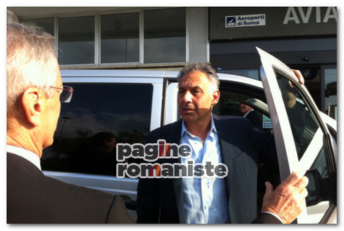 James Pallotta arrivo aeroporto Ciampino PR