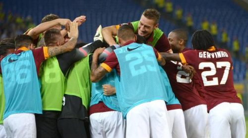 roma squadra esultanza gol