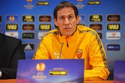 As Roma's coach Rudi Garcia, press conference