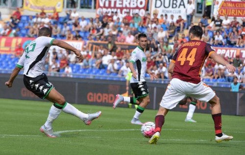 1roma-sassuolo-defrel tiro gol