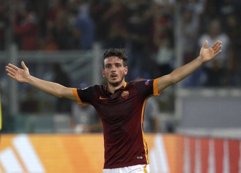 roma-barcellona-florenzi gol esultanza