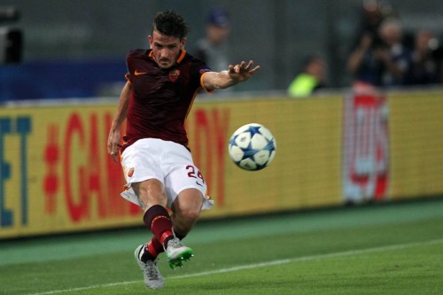 roma-barcellona-florenzi gol tiro