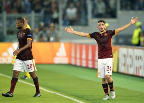 roma-barcellona-florenzi keita gol esultanza