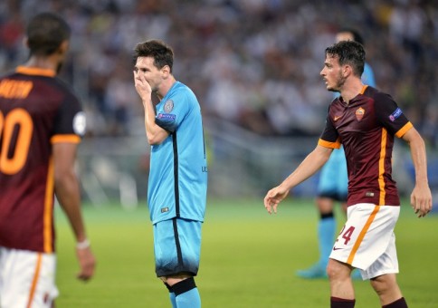 roma-barcellona-messi florenzi