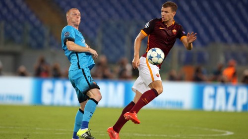 roma-barcellona-dzeko mathieu