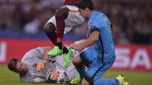 roma-barcellona-szczesny suarez0
