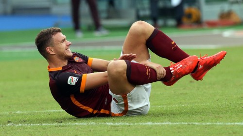 roma-carpi-dzeko infortunio