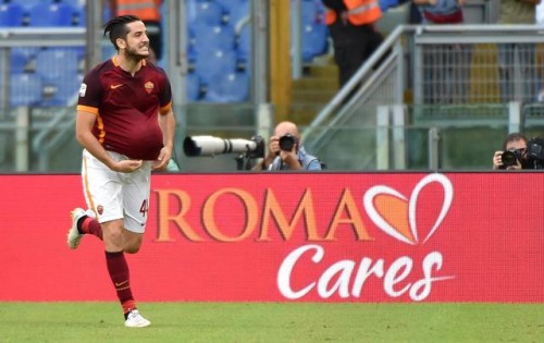roma-carpi-manolas gol esultanza