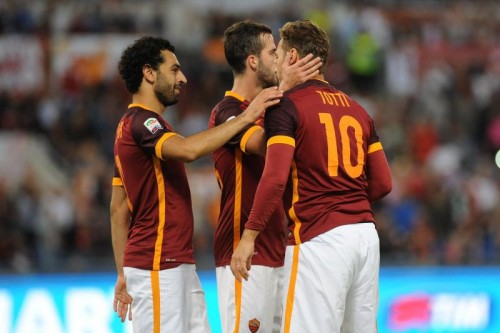 roma-carpi-salah pjanic totti
