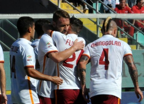 1palermo-roma-florenzi derossi nainggolan gol esultanza iago falque