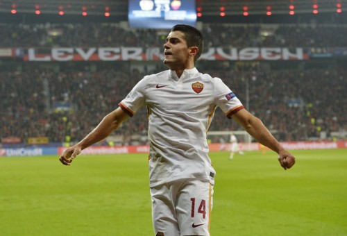 bayer-roma-iago falque gol 232 esultanza