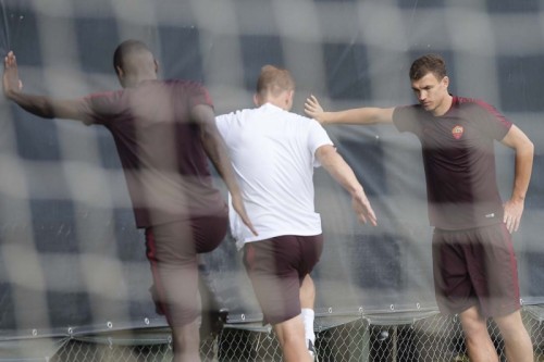 dzeko norman rudiger allenamento