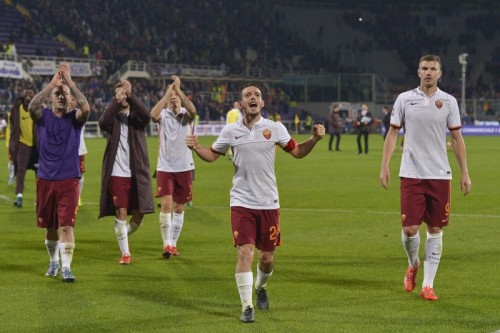 fiorentina-roma-florenzi dzeko nainggolan pjanic digne esultanza
