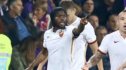 fiorentina-roma-gervinho gol esultanza
