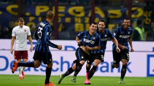 inter-roma-medel dambrosio miranda guarin gol esultanza