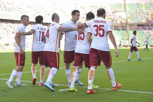palermo-roma-pjanic manolas torosidis nainggolan salah florenzi gol