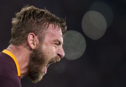 roma-empoli-derossi esultanza gol