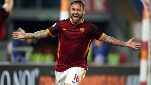 roma-empoli-derossi gol esultanza