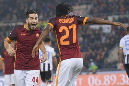 roma-udinese-gervinho manolas gol esultanza
