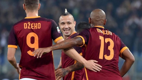roma-udinese-maicon dzeko nainggolan gol esultanza