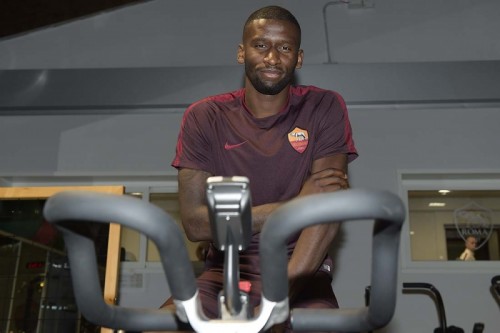 rudiger allenamento roma