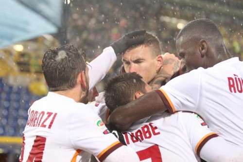 2bologna-roma-dzeko iturbe florenzi rudiger gol esultanza
