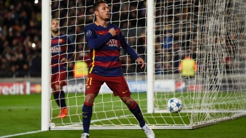 barcellona-roma-adriano 1 gol esultanza