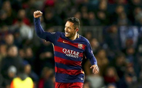 barcellona-roma-adriano gol esultanza