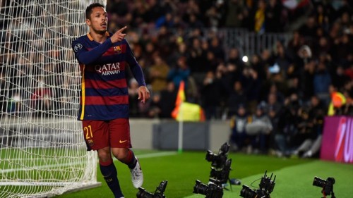barcellona-roma-adriano gol esultanza