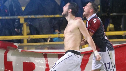 bologna-roma-destro gol esultanza