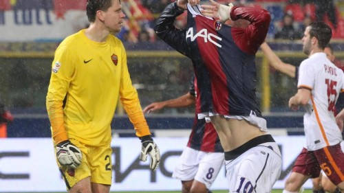 bologna-roma-destro szczesny gol esultanza