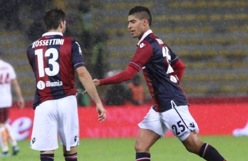 bologna-roma-masina rossettini gol esultanza