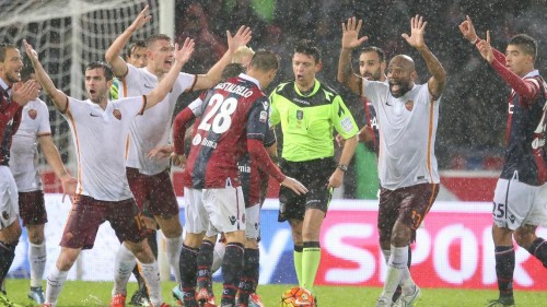 bologna-roma-rocchi maicon dzeko pjanic