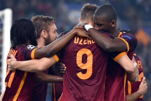 roma-bayer-dzeko-rudiger-derossi-gervinho-gol-esultanza