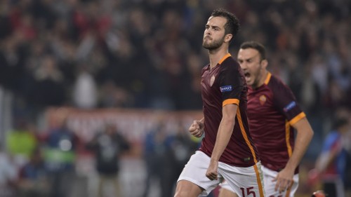 roma-bayer-pjanic torosidis gol esultanza