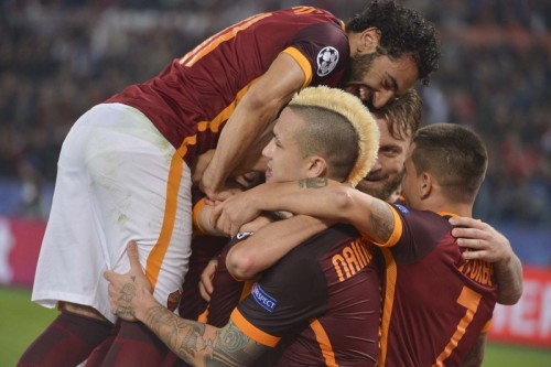 roma-bayer-salah iturbe pjanic derossi nainggolan gol esultanza