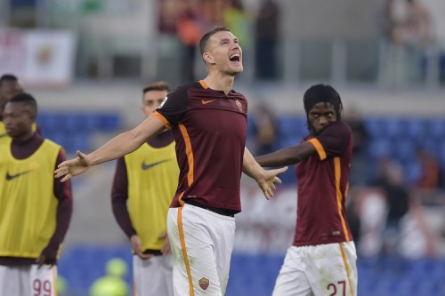 roma-lazio-dzeko gervinho gol esultanza00
