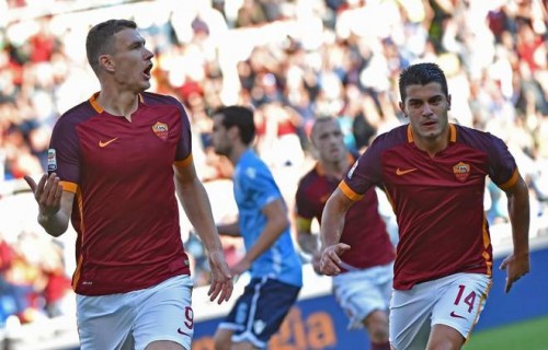 roma-lazio-dzeko iago falque gol esultanza