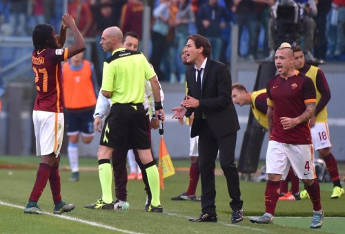 roma-lazio-garcia gervinho nainggolan gol esultanza