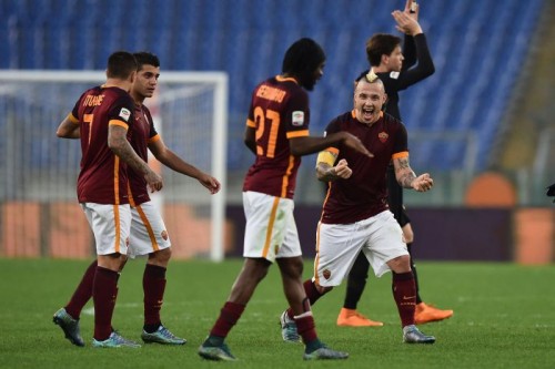 roma-lazio-gervinho nainggolan szczesny iturbe iago falque esultanza