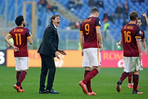 roma-genoa-1garcia dzeko salah derossi gol esultanza