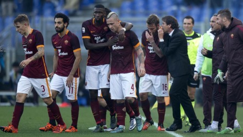 roma-genoa-desanctis garcia derossi nainggolan rudiger salah digne gol esultanza