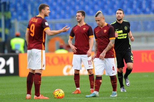 1roma-verona-dzeko pjanic nainggolan