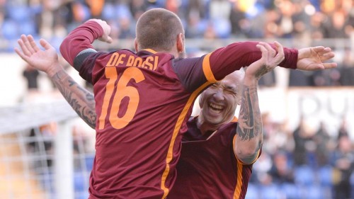 1roma-verona-nainggolan derossi1 gol esultanza