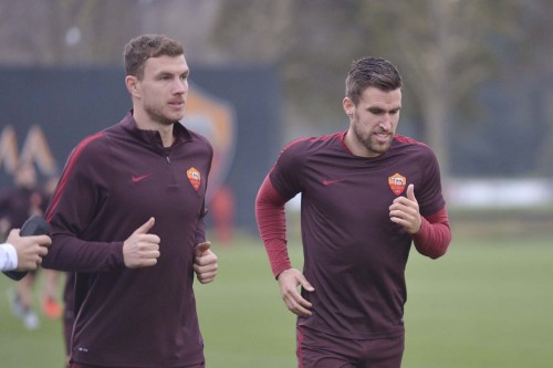 allenamento-Roma-strootman dzeko1