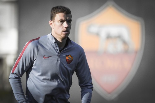 allenamento roma -dzeko9